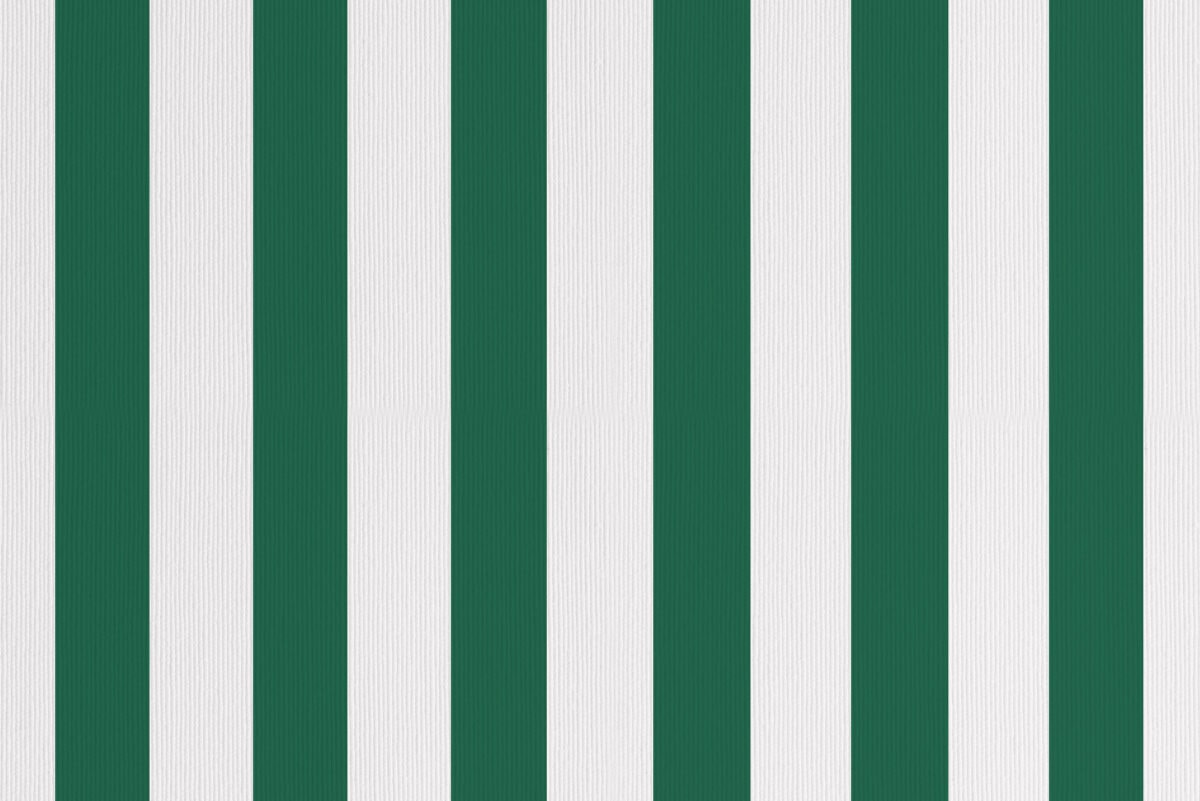 Ανθεκτικό ύφασμα TEMPOTEST 33 με πράσινες και λευκές ρίγες, ιδανικό για εξωτερικούς χώρους και διακό.